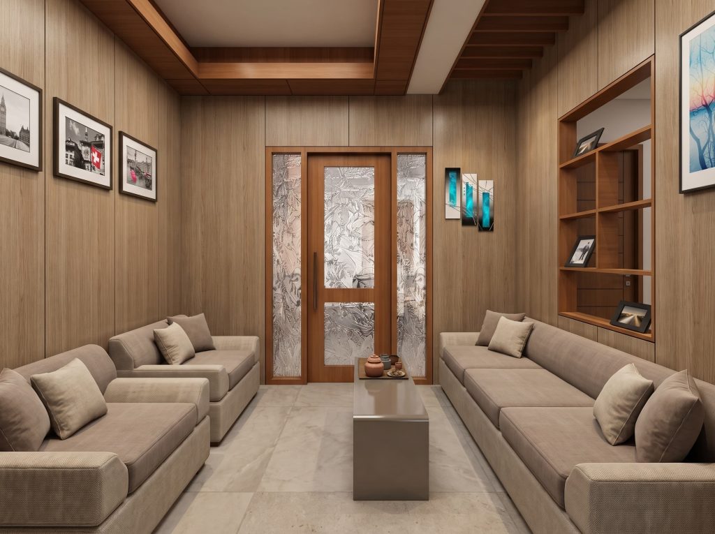 3D visualization of contemporary interior design